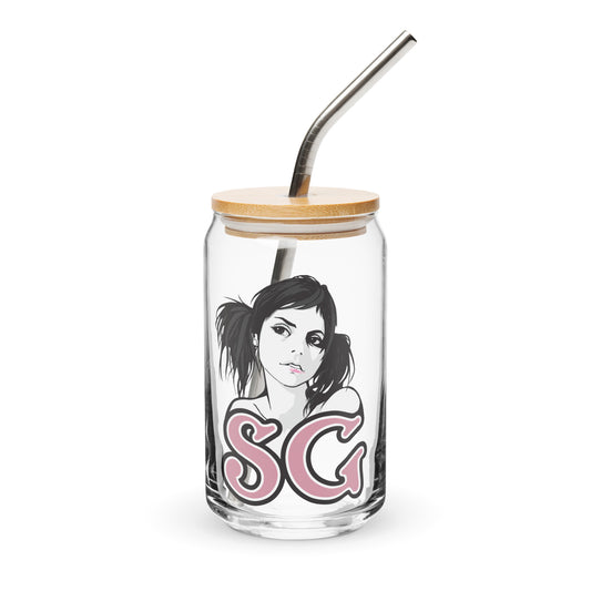 SG LOGO CAN-SHAPED GLASS